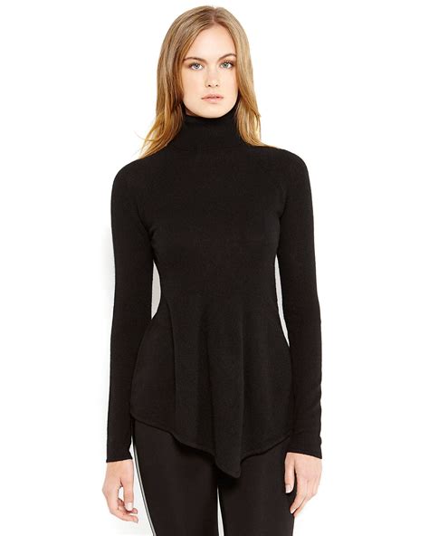 Black Cashmere Turtleneck Sweater 